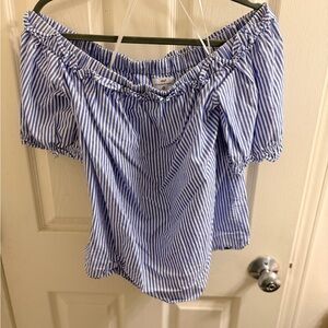 Vineyard Vines Blue and White Striped Blouse